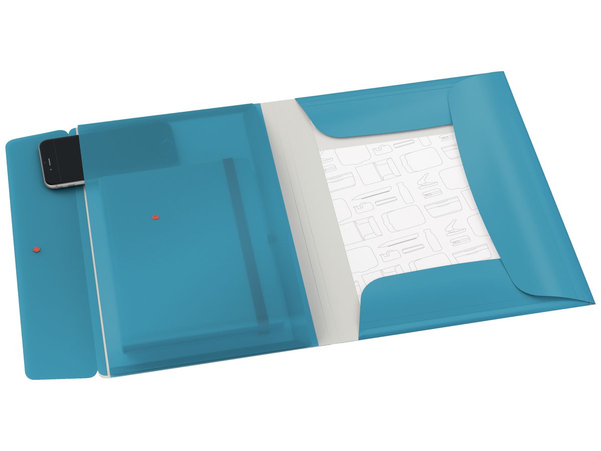 LEITZ Pochettes à élast. Cosy A4 4619-00-61 bleu, PP (4002432125708)