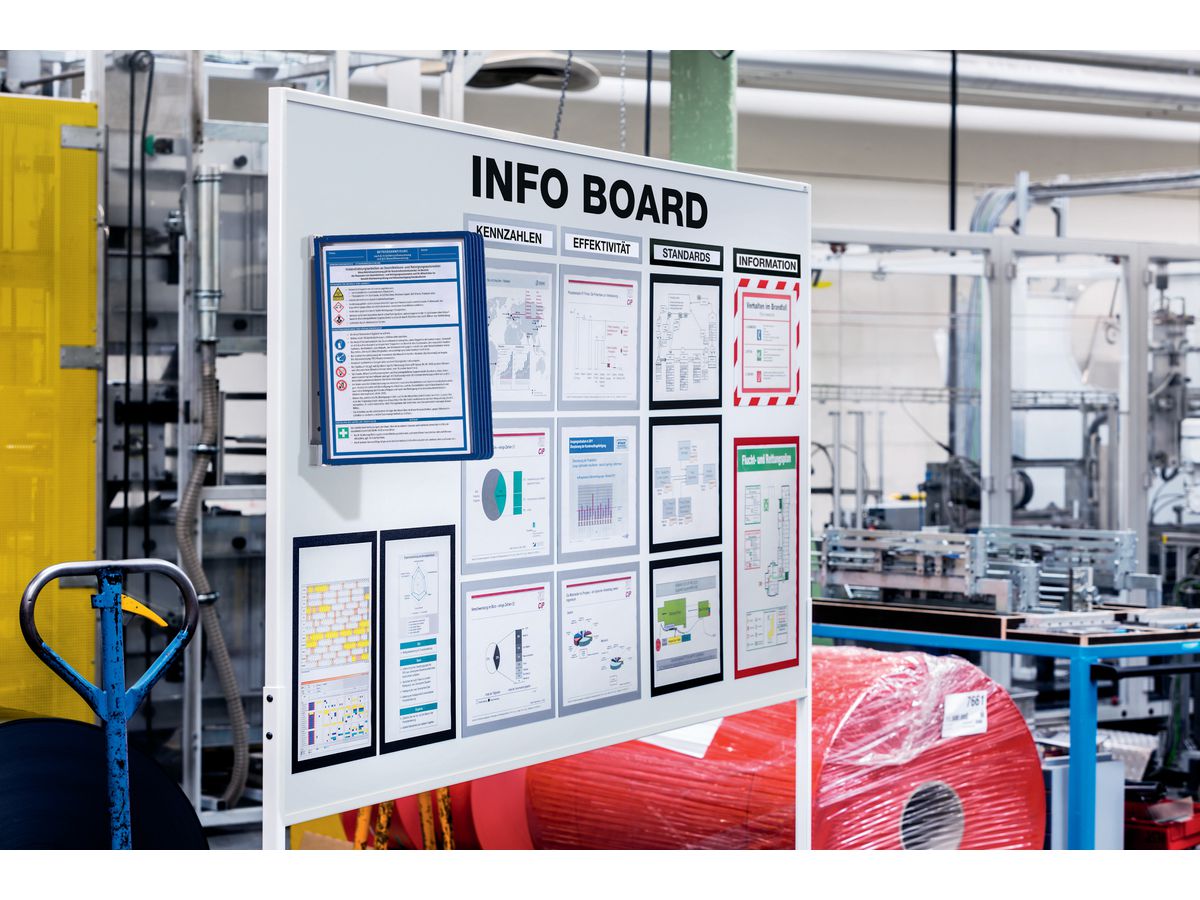 DURABLE Vario Magnet Wall, 5 Sherpa A4 591407 Set, bleu foncé (4005546987613)