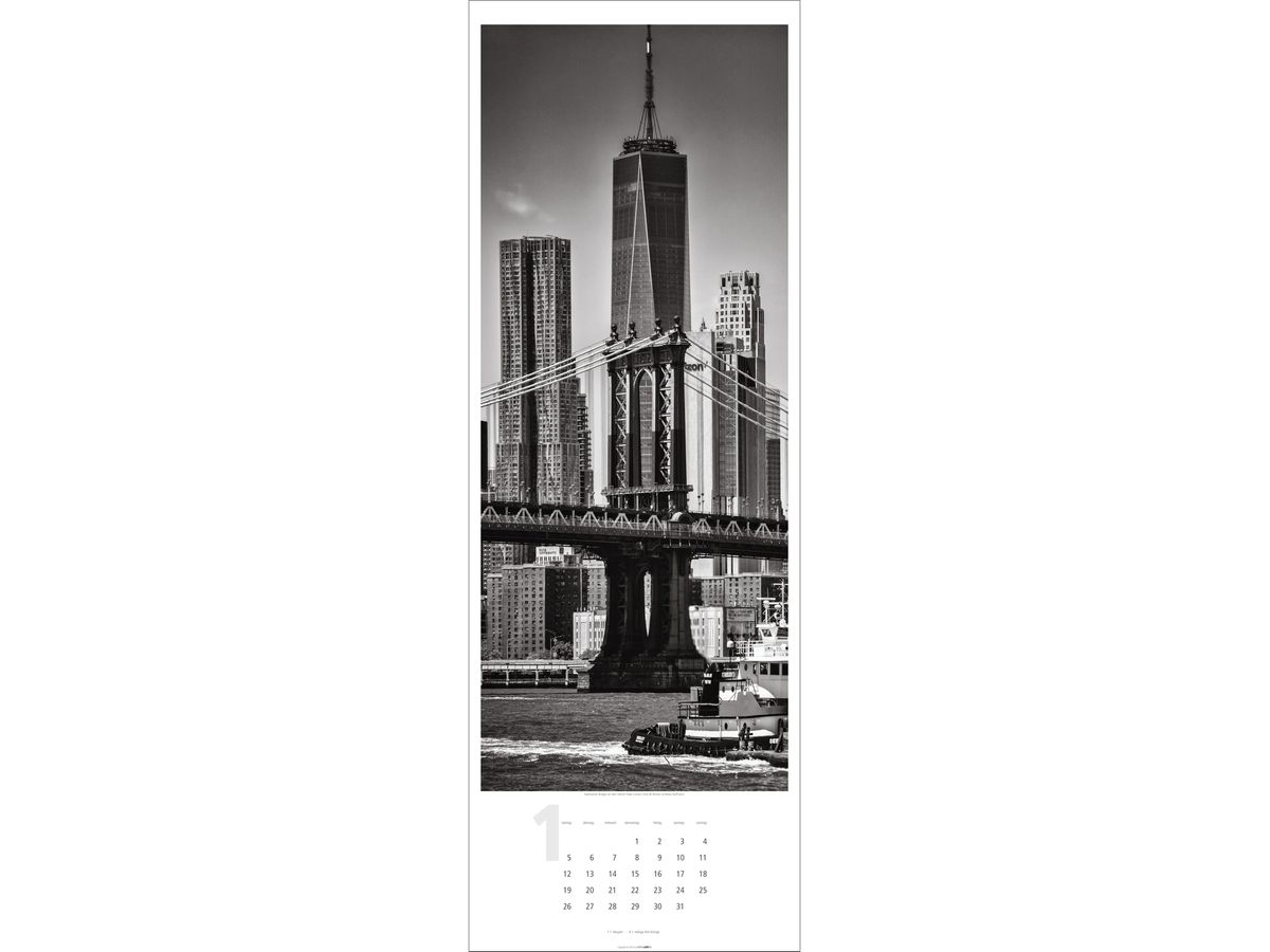 WEINGARTEN Bildkalender 2026 2951600+26 New York XXL DE 34x98cm (9783839901618)