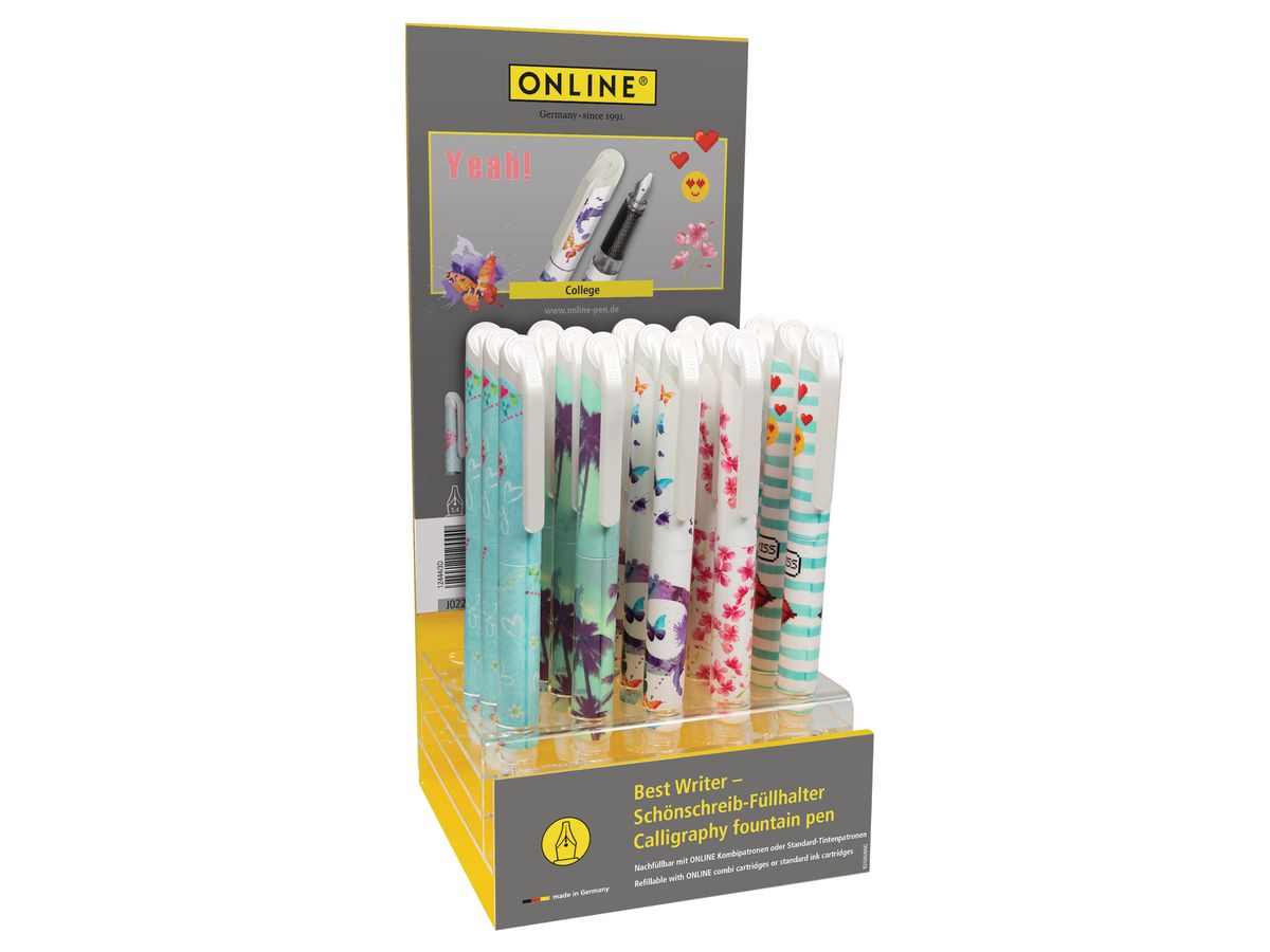 ONLINE Penna stilo. College II 1.4mm 12494/21 Girls Edition 21 pezzi (4014421124944)