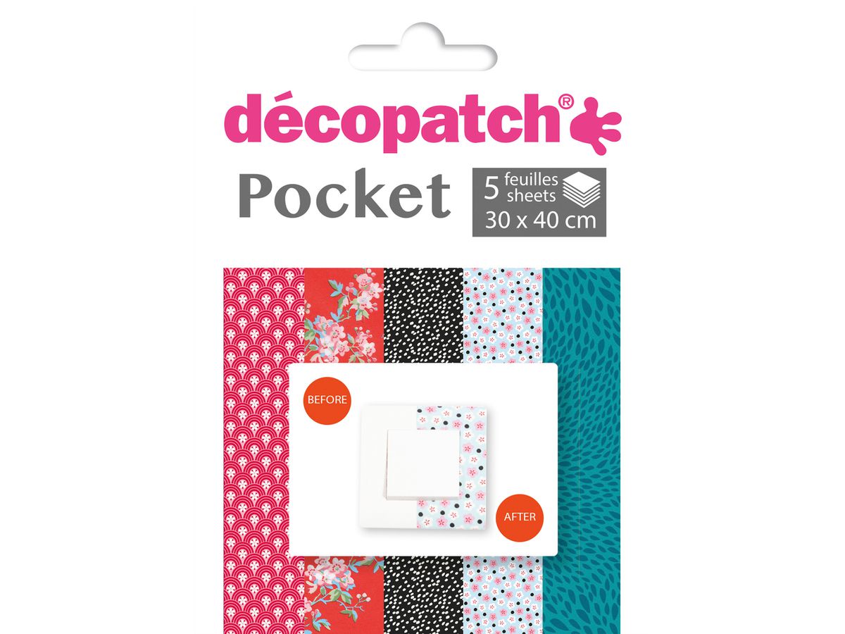 DECOPATCH Carta Pocket Nr. 2 DP002O 5 fogli di 30x40 cm (3609510240028)