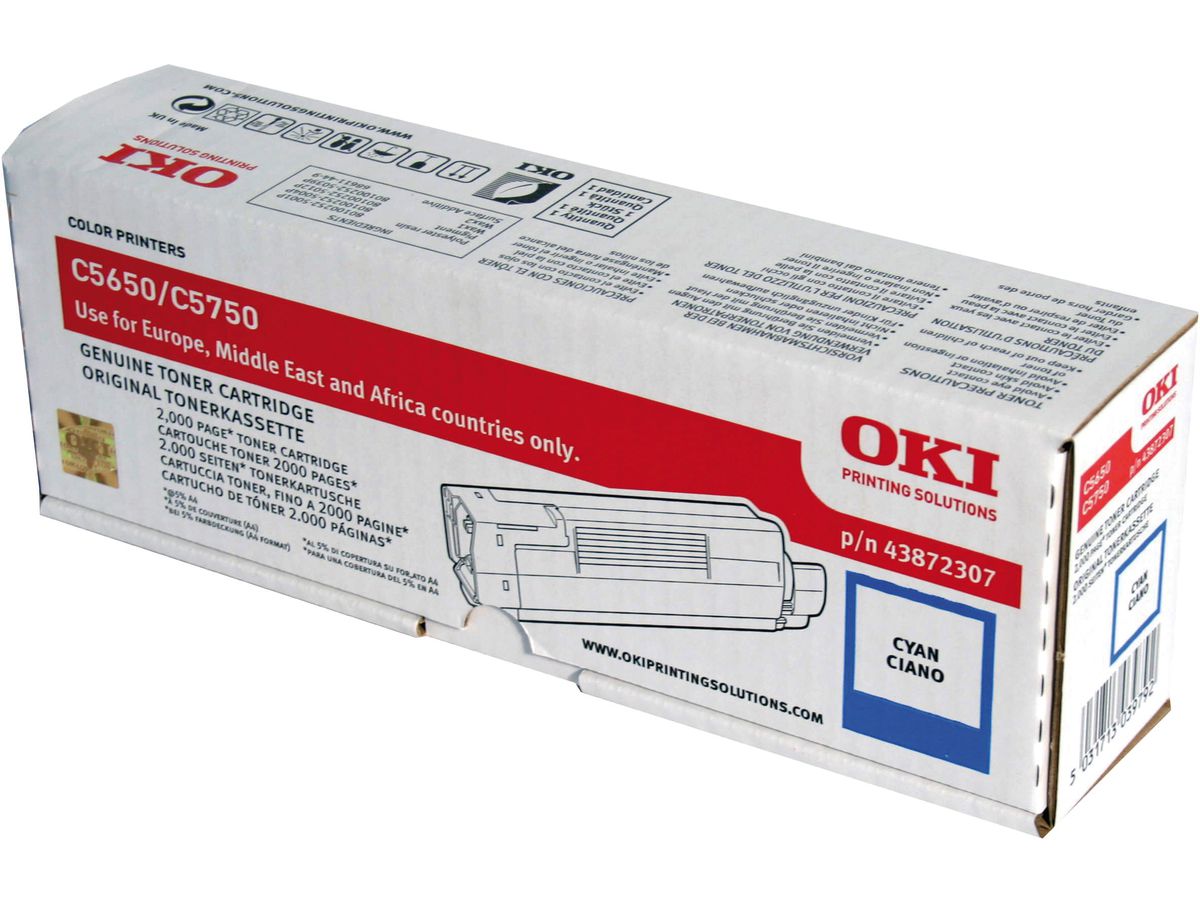 OKI Toner cyan 43872307 C5650/5750 2000 pages (5031713039792)