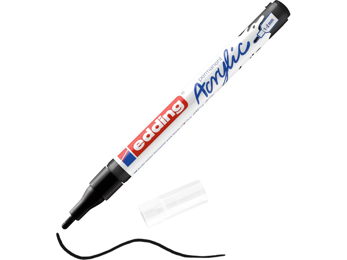 EDDING Acrylmarker 5300 1-2mm 5300-901 black (4057305025906)