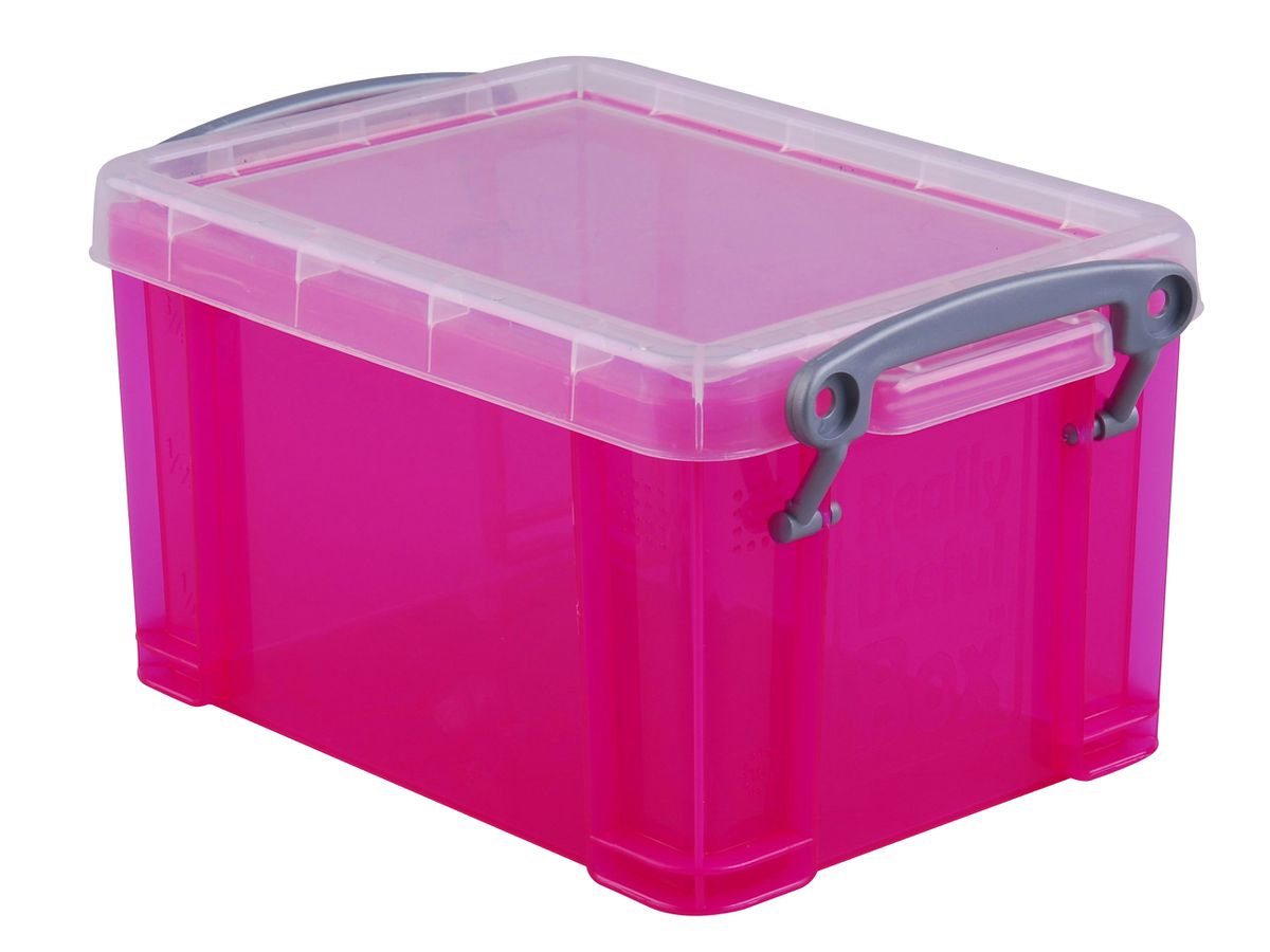 USEFULBOX Kunststoffbox 0,7lt 68501718 transparent pink (5060231633045)