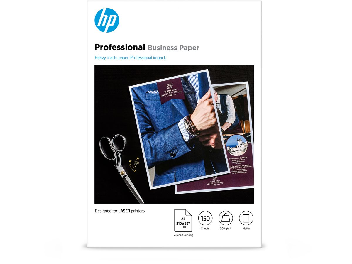 HP Professional FSC Paper A4 7MV80A Laser Matte 200g 150 Blatt (0193905504886)