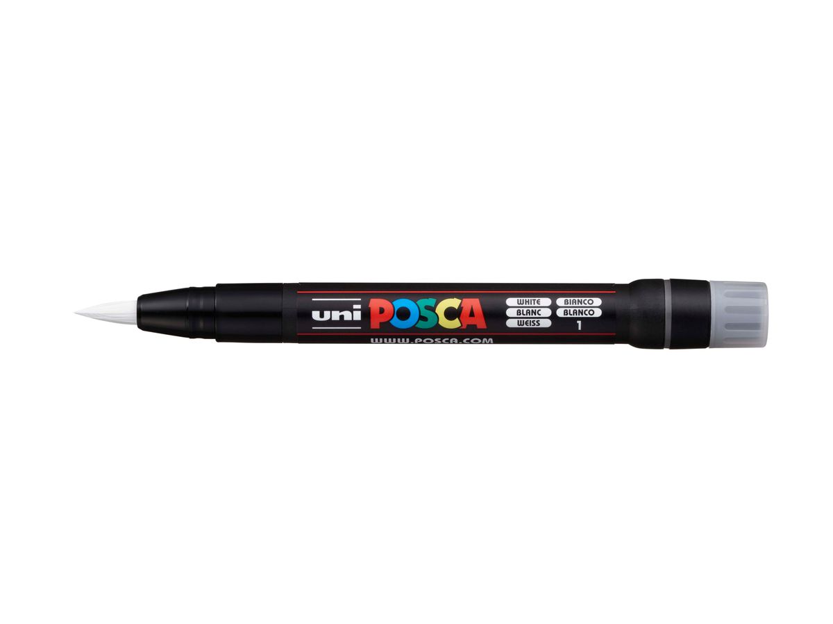 POSCA Penna Brush 1-10mm PCF350 WHITE bianco (4902778559680)