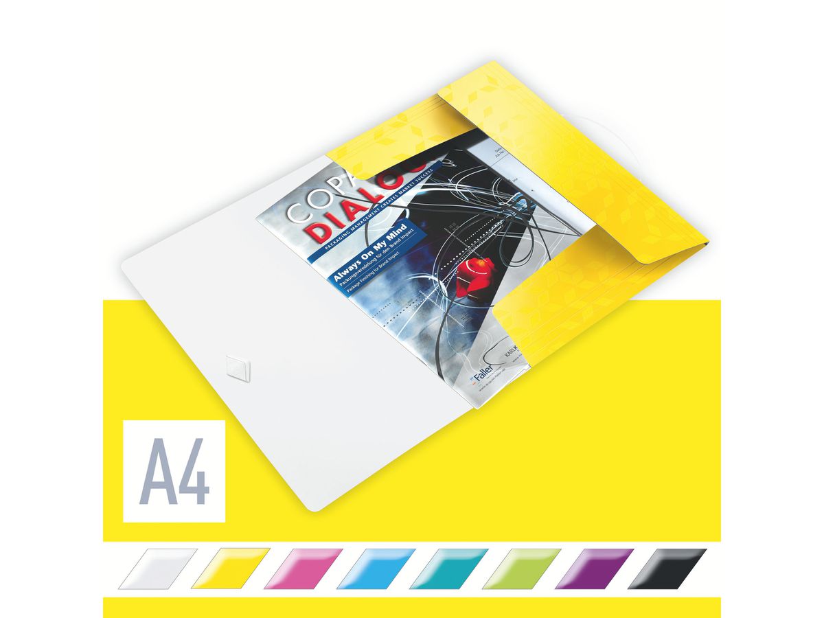 LEITZ Gumminbandmappe WOW A4 4599-00-16 gelb für 150 Blatt (4002432123018)