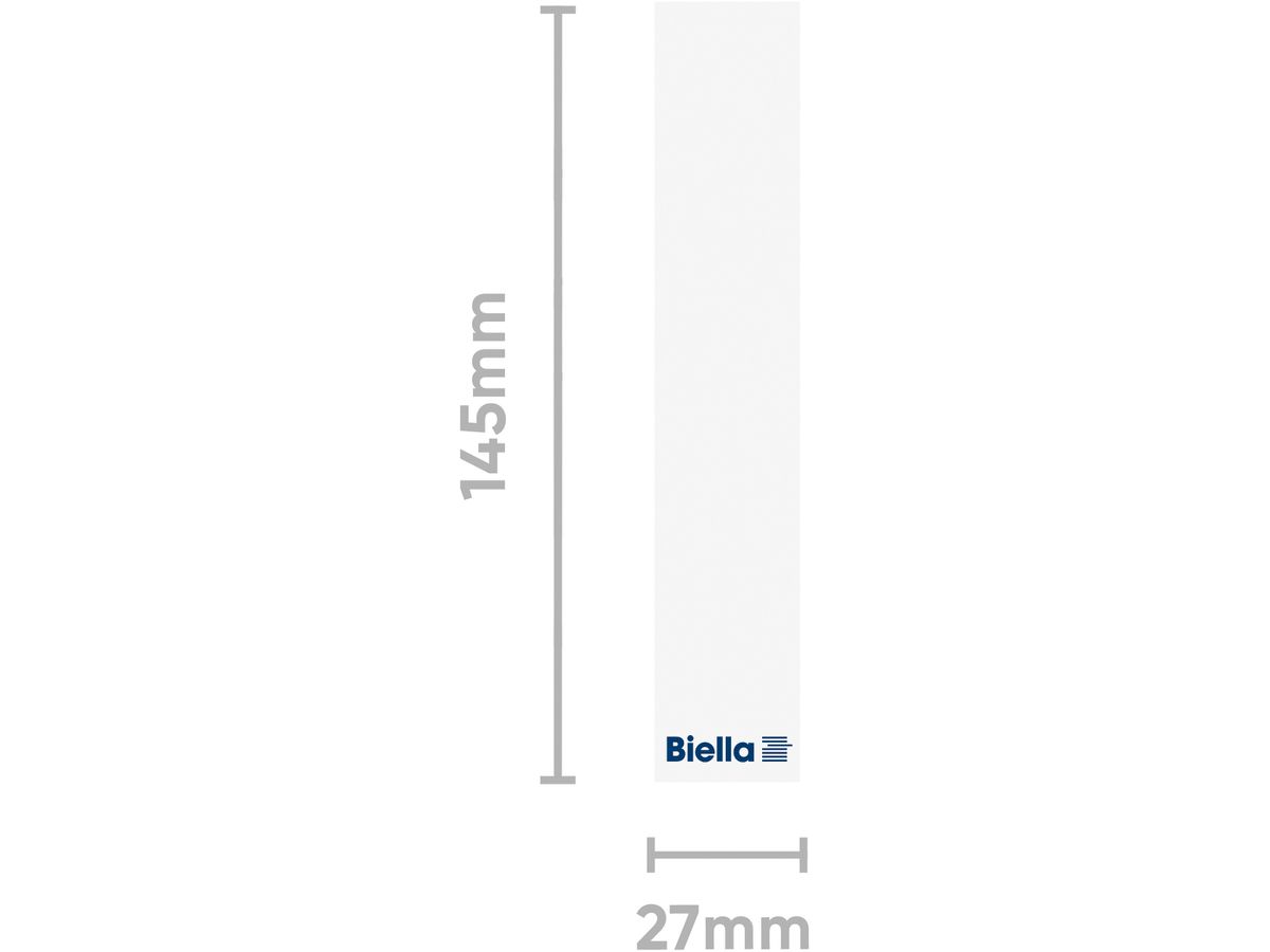 BIELLA Etiquettes dorsales 27x145mm 19016400U pour 4cm 25 pcs. (7611365207909)