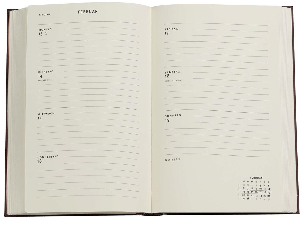 PAPERBLANKS Agenda Kara-ori Pink 2026 DD0621-4 1S/2P HOR Maxi HC TE 13.5x21cm (9780349706214)