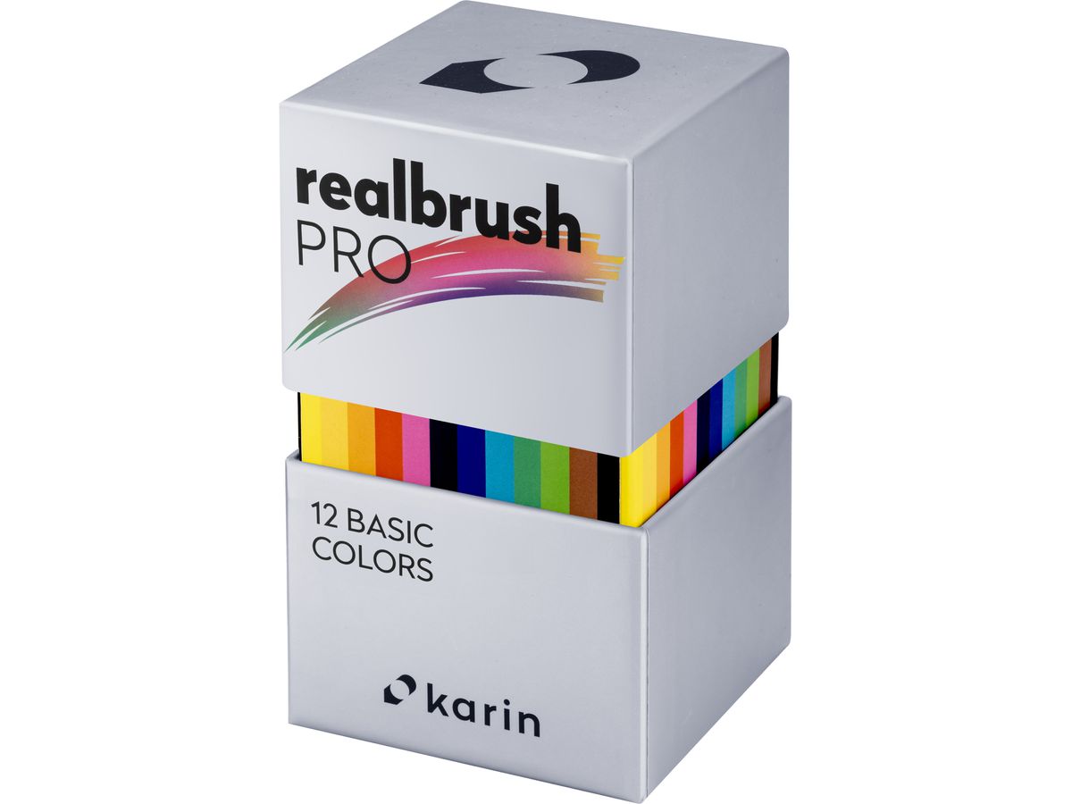 KARIN Real Brush Pen Pro 0.4mm 31C Basic Colours 12 pezzi (5904446031312)