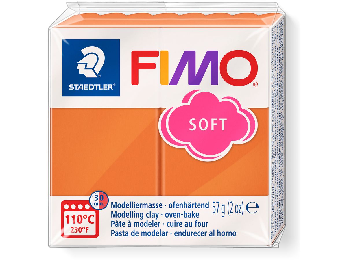 FIMO Plastilina Soft 57g 8020-76 cognac (4006608809850)