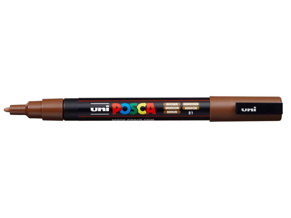 POSCA Marker 0.9-1.3mm PC-3M BROWN braun, Rundspitze (4902778915813)
