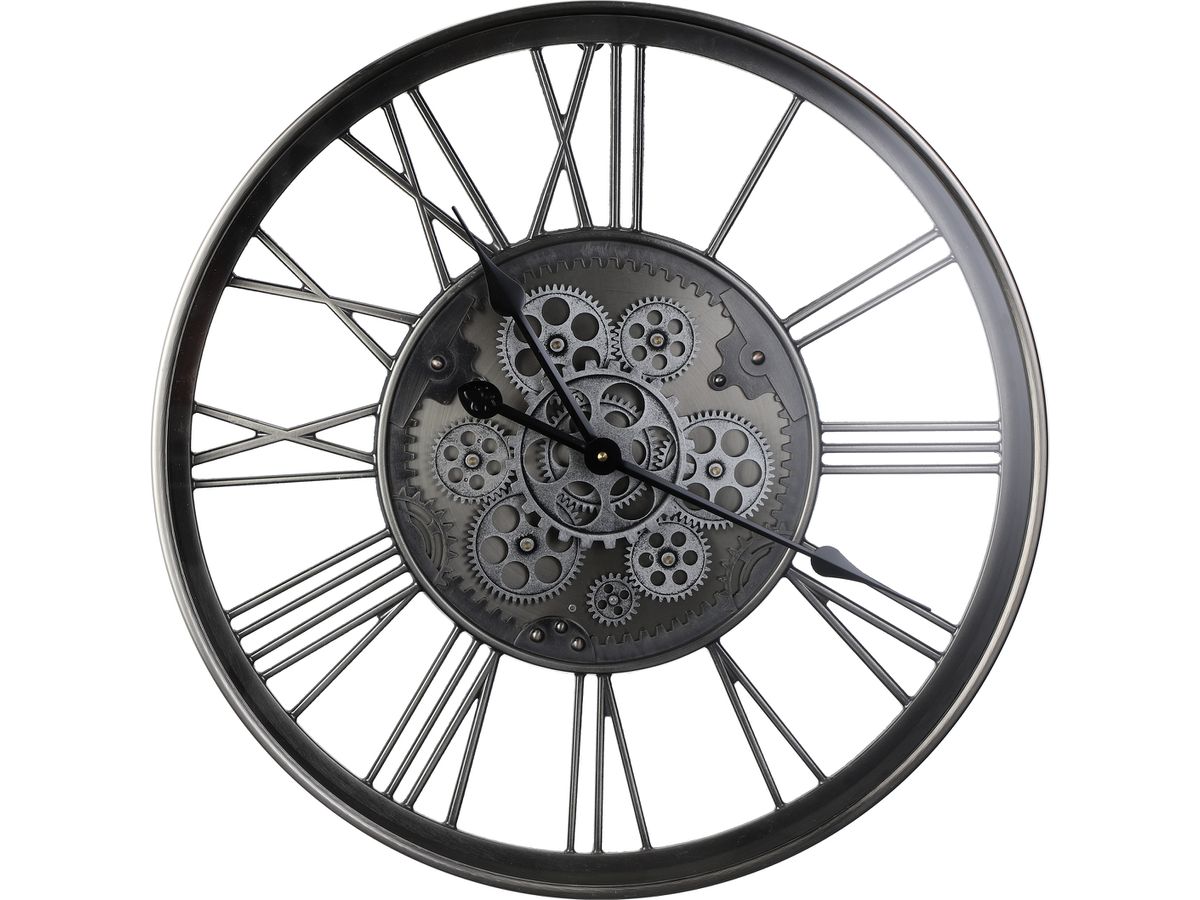 EGLO Orologio da parete 55cm 425529 argento, Kenema (9008606331352)