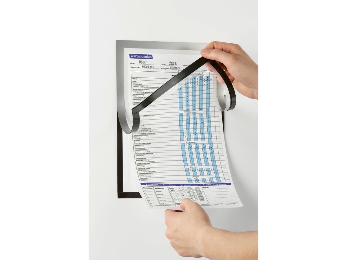 DURABLE Magnetic Note DURAFRAME A4 498923 metallic silver (4005546989686)