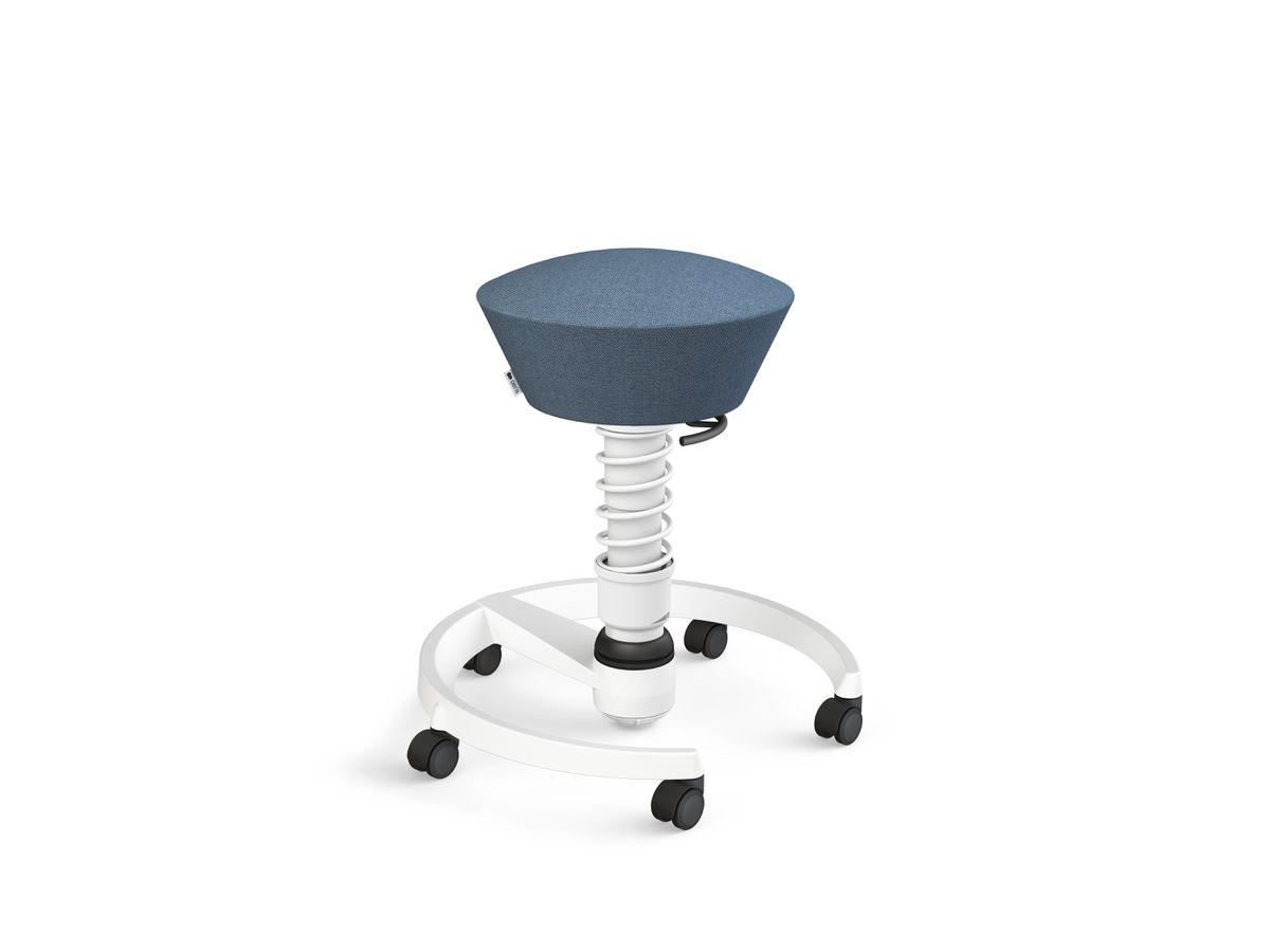 AERIS Tabouret Swopper 102HBSTWHWHC blanc/bleu, à roulettes (4250200430633)