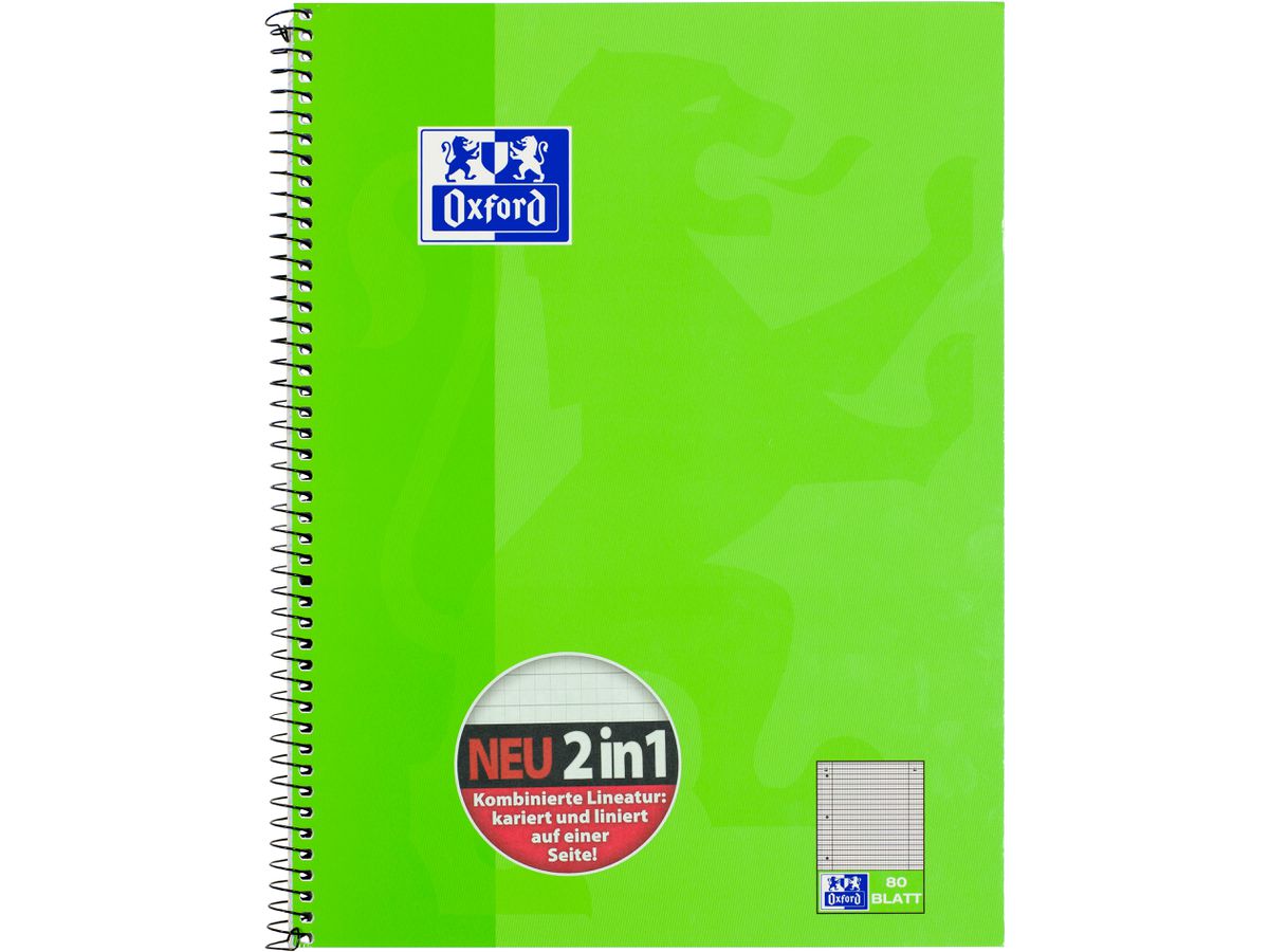 OXFORD Collegeblock A4+ 100050362 quadrett./rigato, 90g 80 fogli (4006144958920)