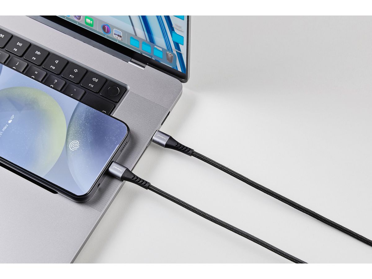 INTENSO Cable USB-C to USB C 7901000 1.5 m, Nylon black (4034303035977)