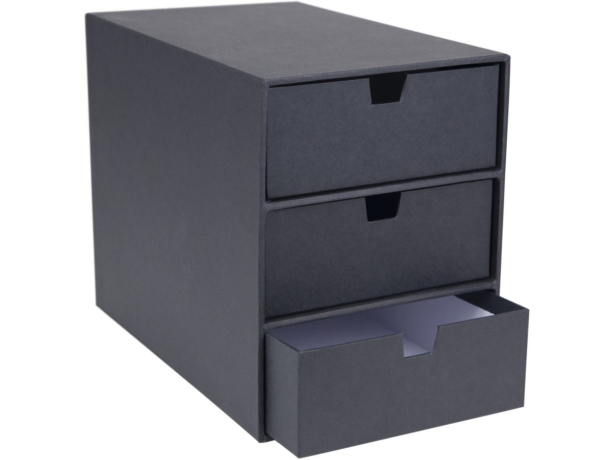 BIGSO BOX OF SWEDEN Cassettiera Ingrid 15751600 3 scomp., grigio scuro (7330061973566)