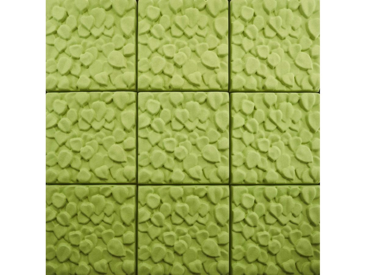 SUONO Pannelli a parete 60x60x7.4cm 3511.U09.1383 SCULPTURE, verde 4 pezzi (7640439765830)