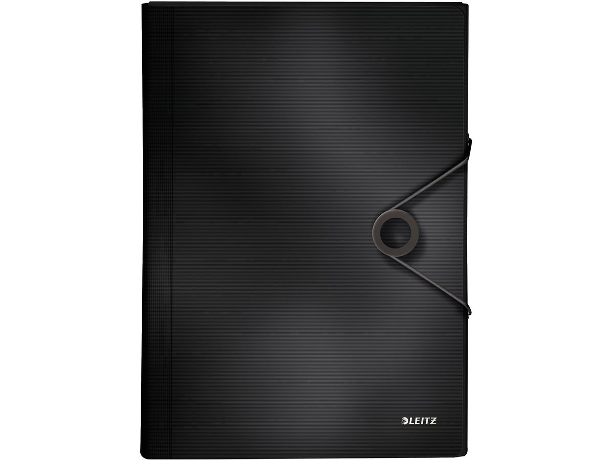 LEITZ Projektmappe Solid PP A4 45791095 schwarz 6 Fächer (4002432115037)