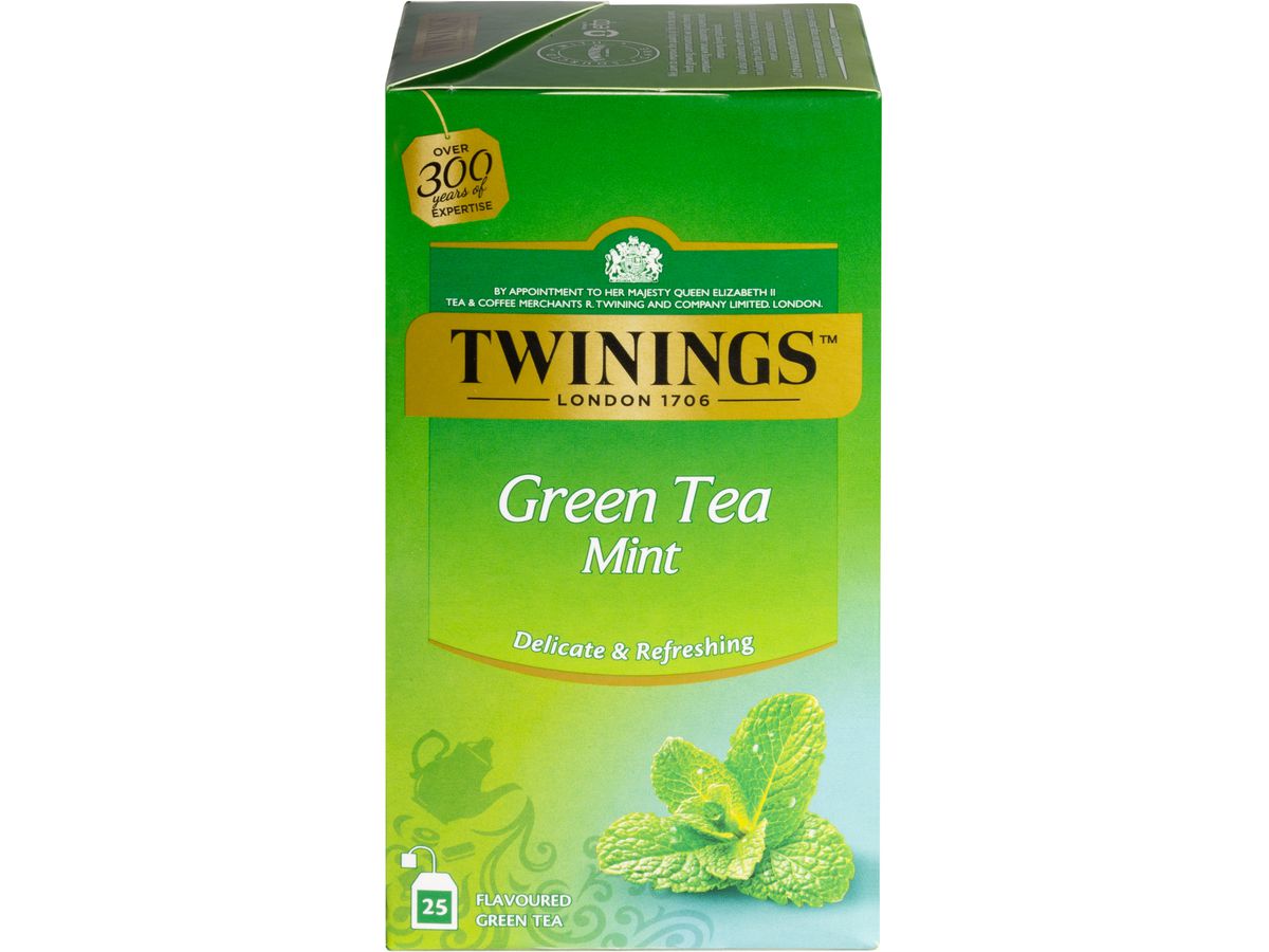 TWININGS Green Tea Mint 100017819 Borse 1,5 g, 25 pz. (0070177173203)