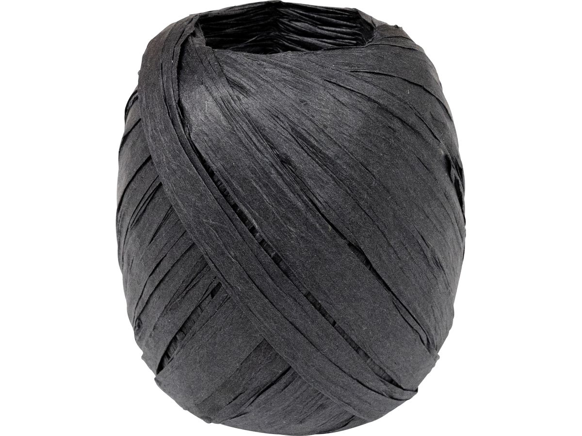 STEWO Ruban cadeau Raffia 2583414070 noir 7mm (7630050872994)