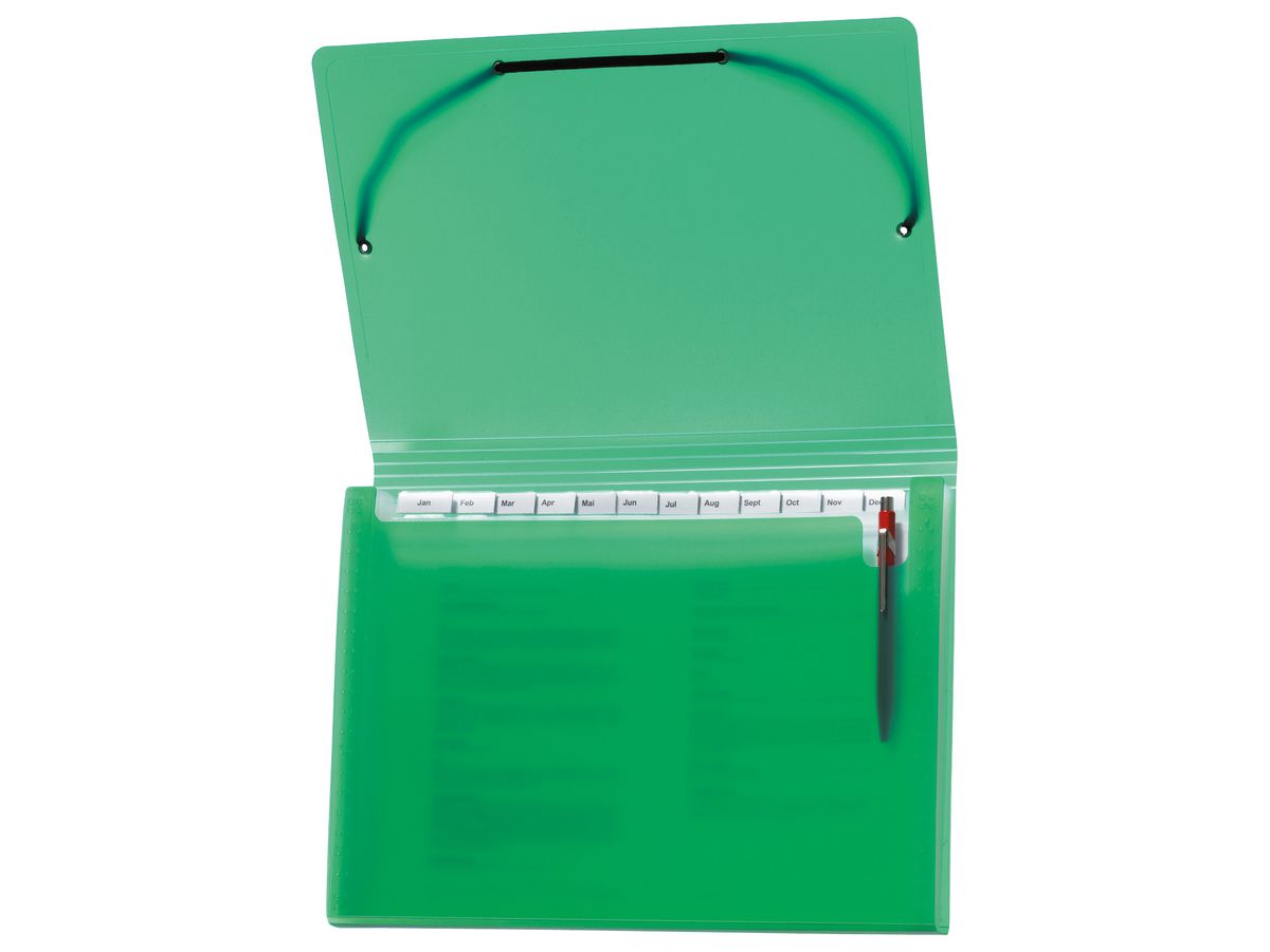 KOLMA Dossiers Daily Easy A4 11.017.01 verde, 13 sacch., Kolmaflex (7611967111925)