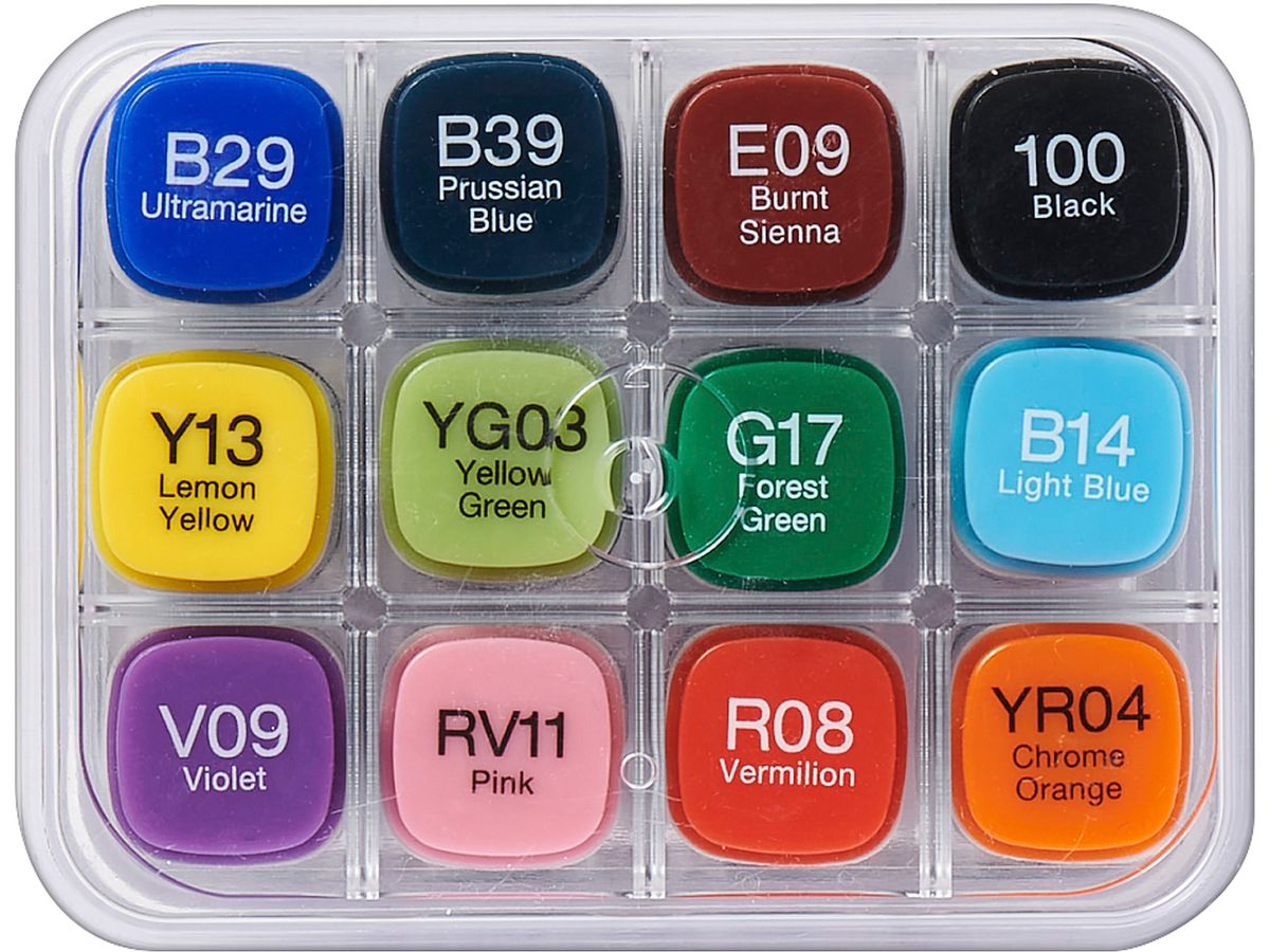 COPIC Marker Classic 2007502 Basis-Set, 12 pcs. (4511338063316)