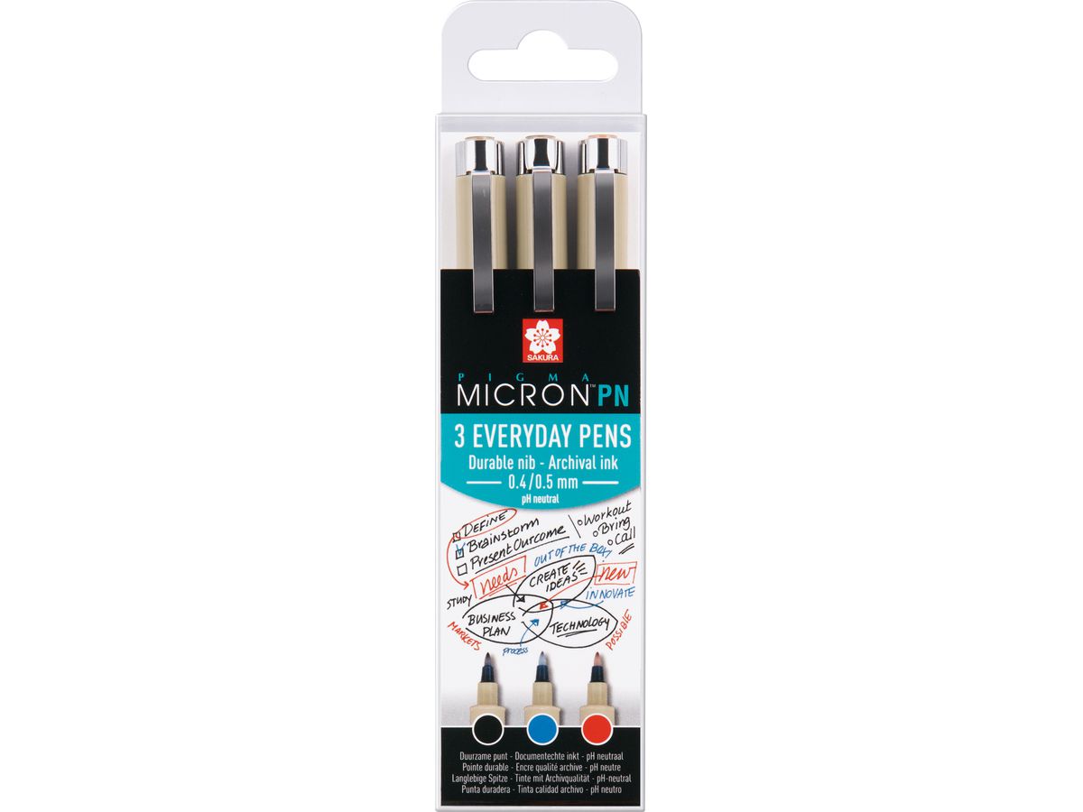 SAKURA Pigma Micron PN POXSDKPN3A Everyday, 3 couleur Office (8712079409395)