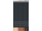 FABER-CASTELL Crayons de couleur Black Edit 116414 Papillon scintillant 12er Etui (4005401164142)