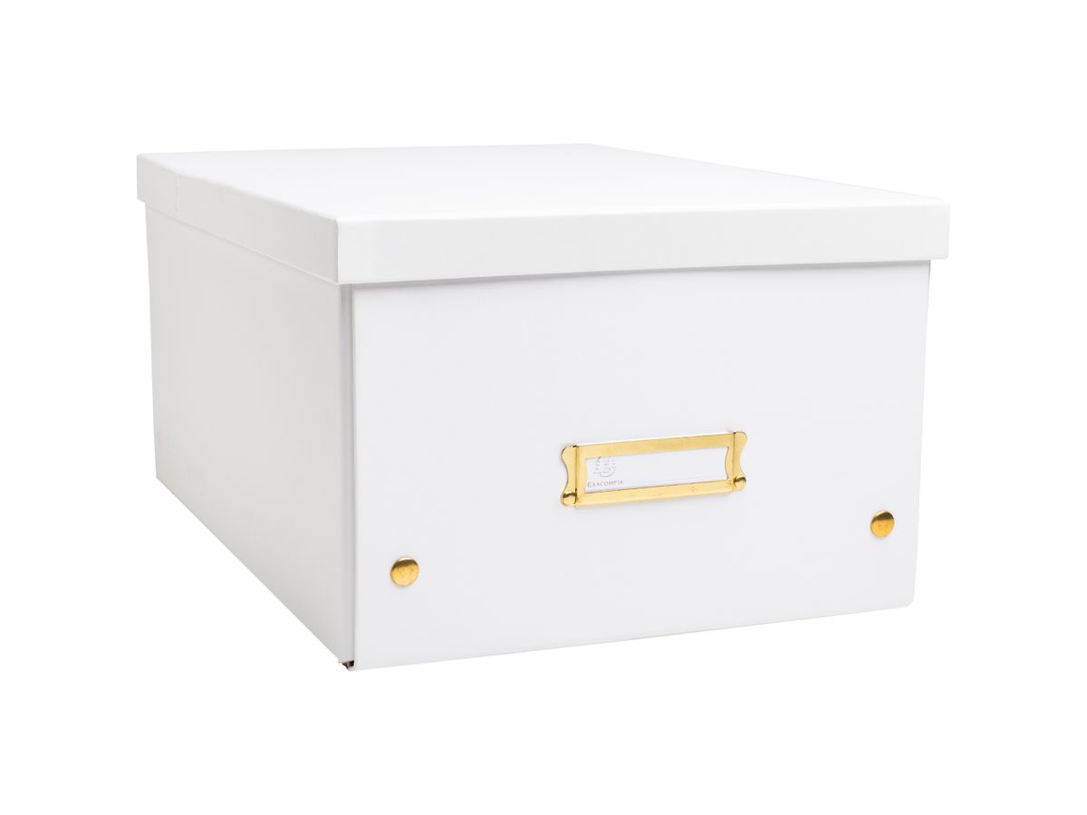 EXACOMPTA Scatola portaoggetti Neo Deco 62358E bianco, A4+ 27x36x19cm (3130630623588)
