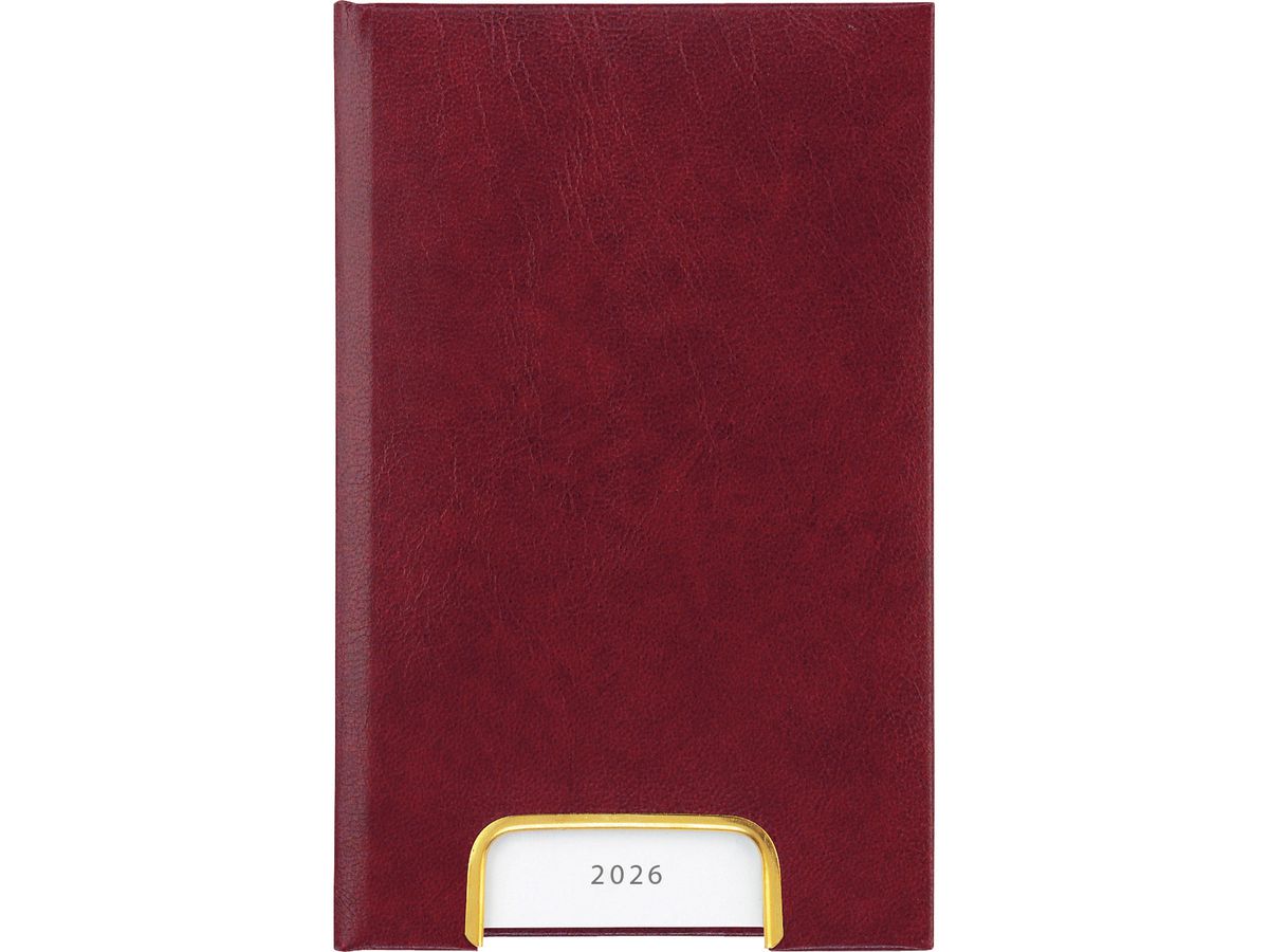 BIELLA Agenda Disponent 2026 807401470026U 1G/1P rosso vino ML 10.1x16cm (7611365524853)