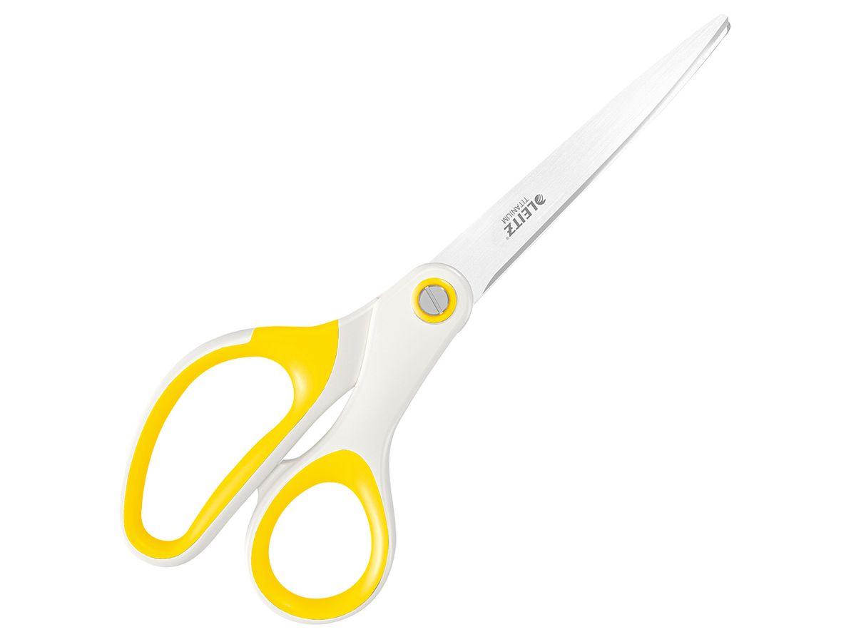 LEITZ Forbice titano WOW 5319-20-16 bianco/giallo 20.5cm (4002432121984)