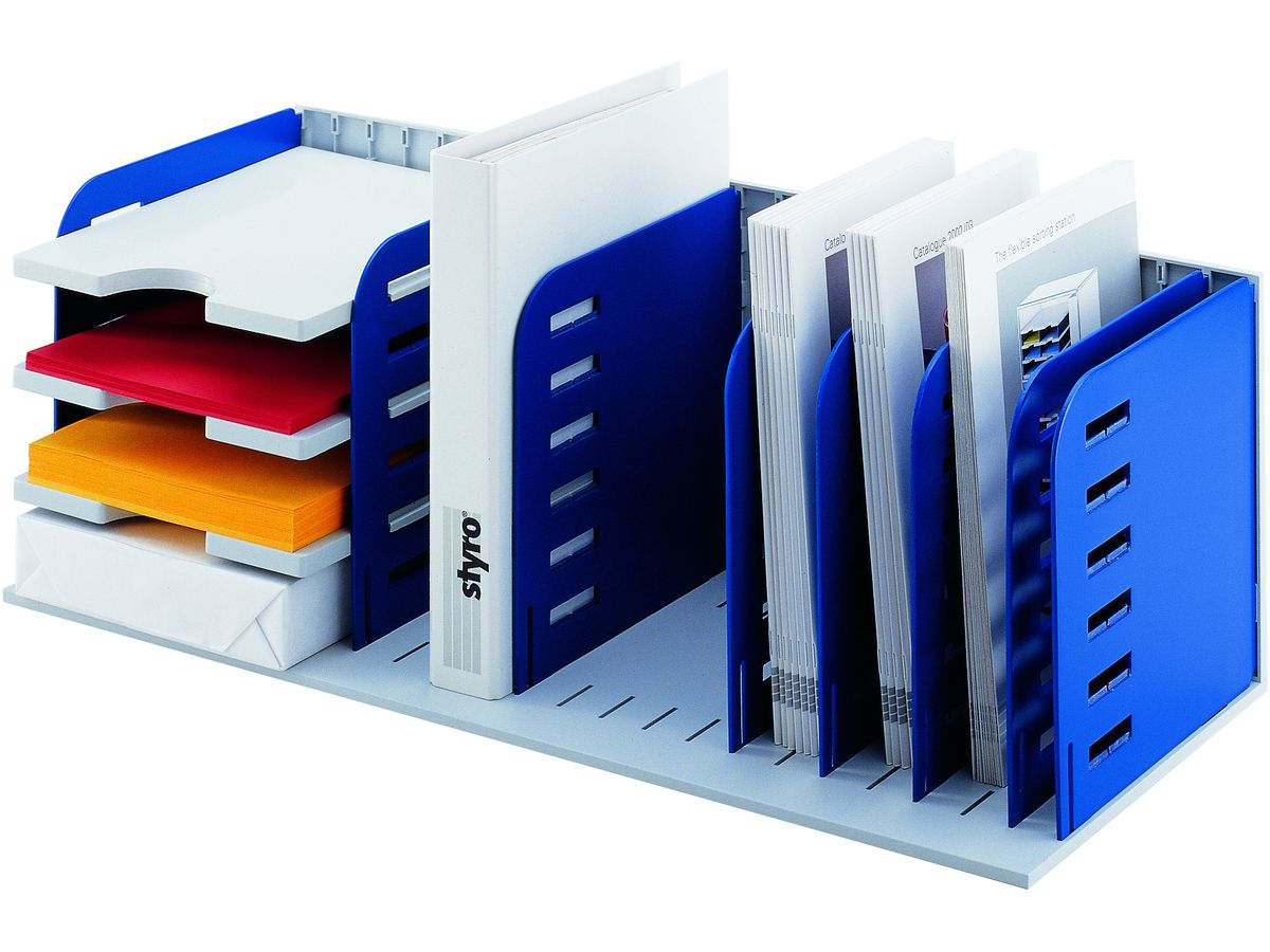 STYRO Sistema archiviaz. styrorac 282-03407.38 grigio/blu 8 pareti divisorie (7612176112413)
