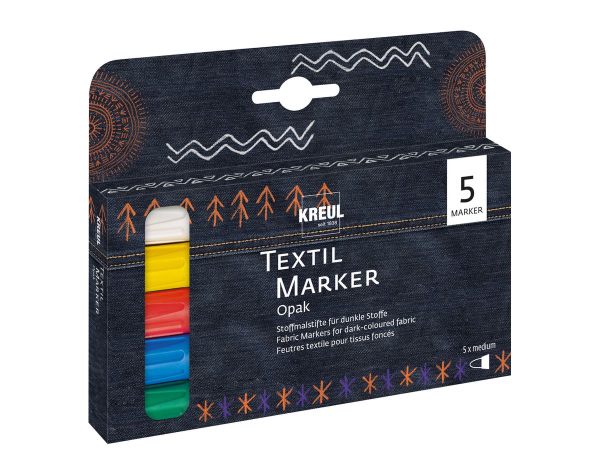 KREUL Textik Marker Opak medium 92750 5er Set (4000798927509)