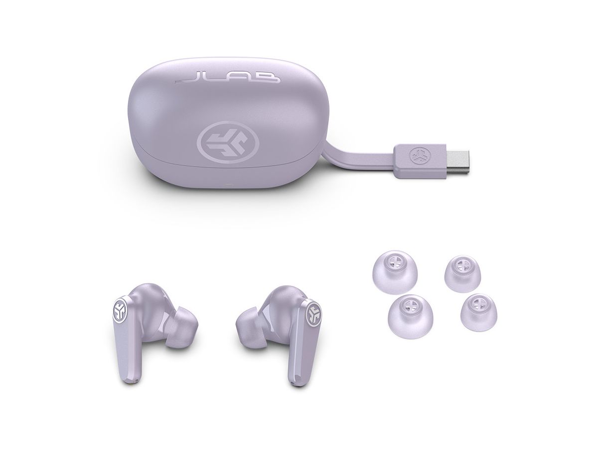 JLAB Go Pods ANC Earbuds Lilac IEUEBGOPODSRLLC124 True Wireless, Lilac (0810119073020)