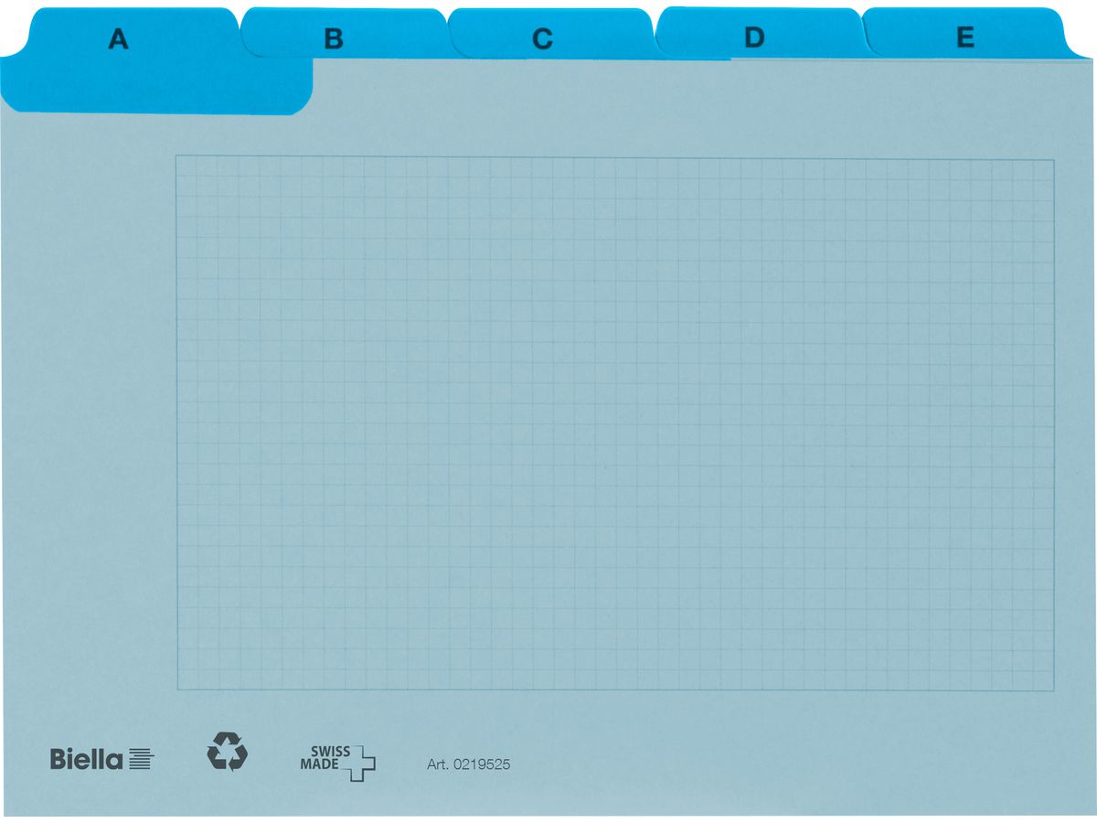 BIELLA Cartes-quides A-Z A7 21972505U bleu 25 pcs. (7611365252190)