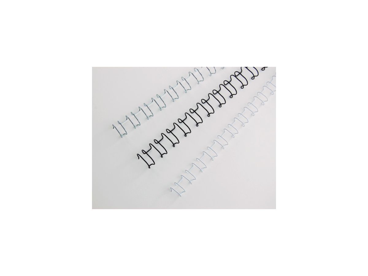 GBC Drahtbinderücken 10mm A4 IB160837 silber, 21 Ringe 100 Stück (0013465160837)