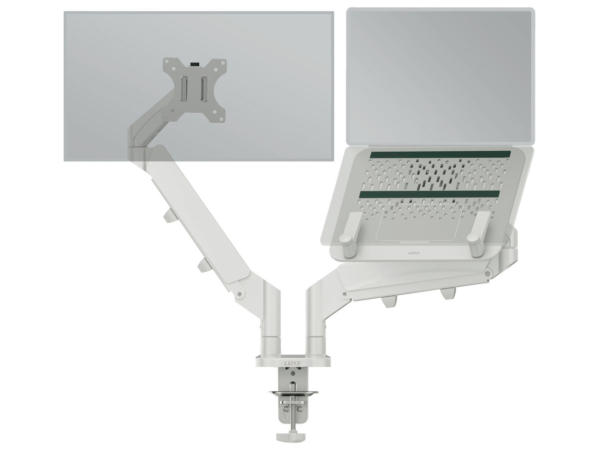 LEITZ Support de moniteur 6538-00-85 Gris, c/ support portable (4002432134694)