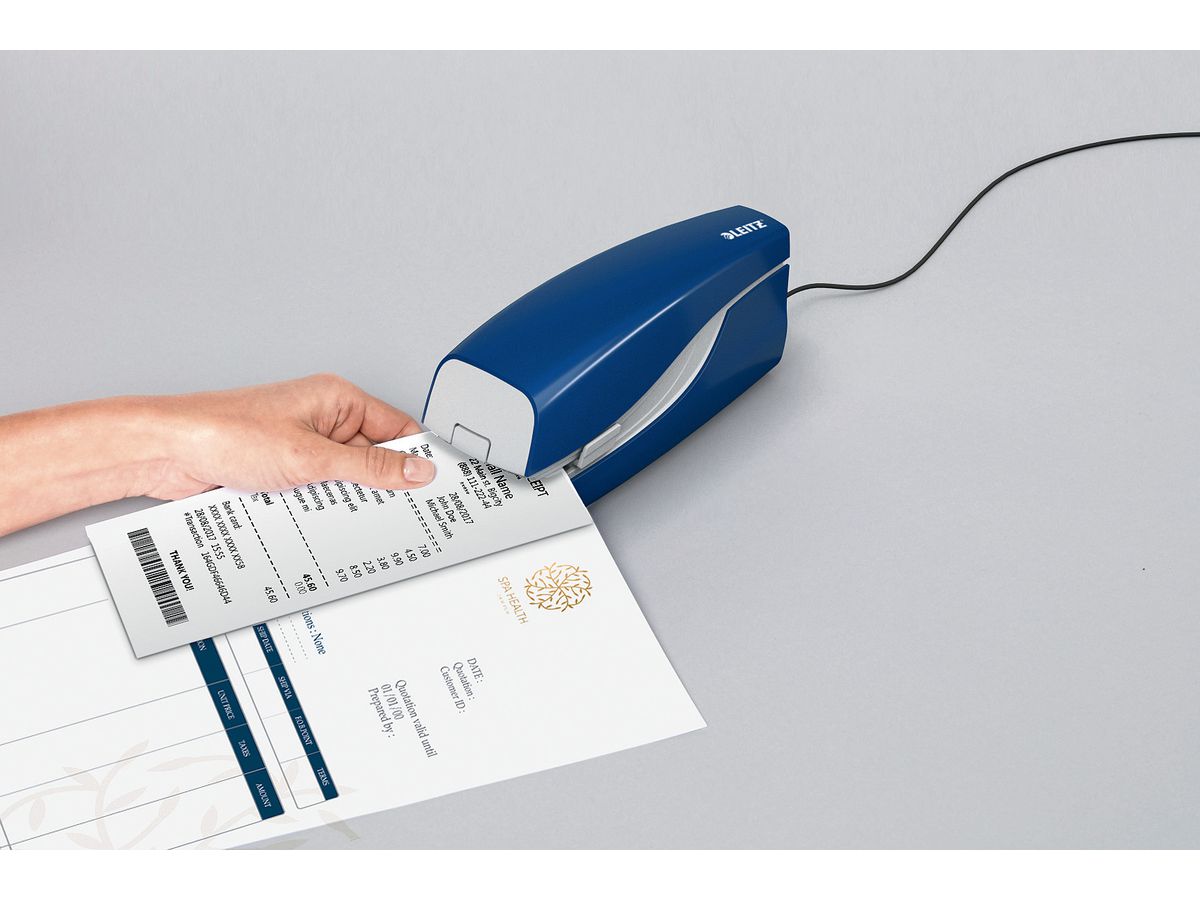 LEITZ Agrafeuse electron. NeXXt 5533 55330035 bleu 20 feuilles (4002432356034)