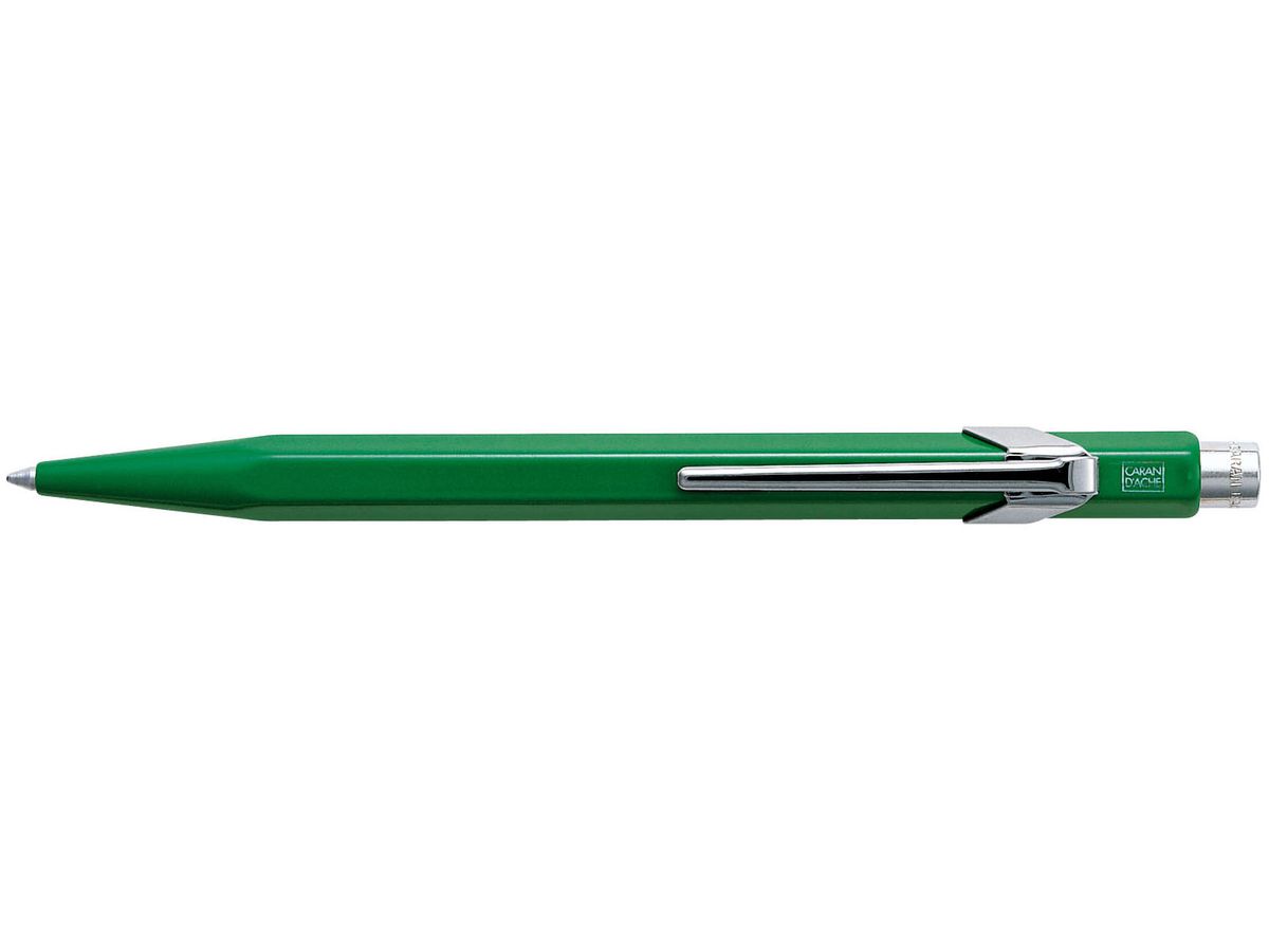 CARAN D'ACHE Stylo à bille 849 Metall 849.210 vert, refill., écriture bleu (7610186029165)