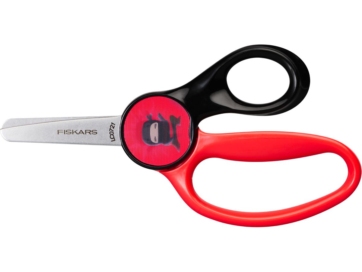 FISKARS Forbice bambini Ninja 13cm 1064075 rosso/nero, destri (6424002014805)