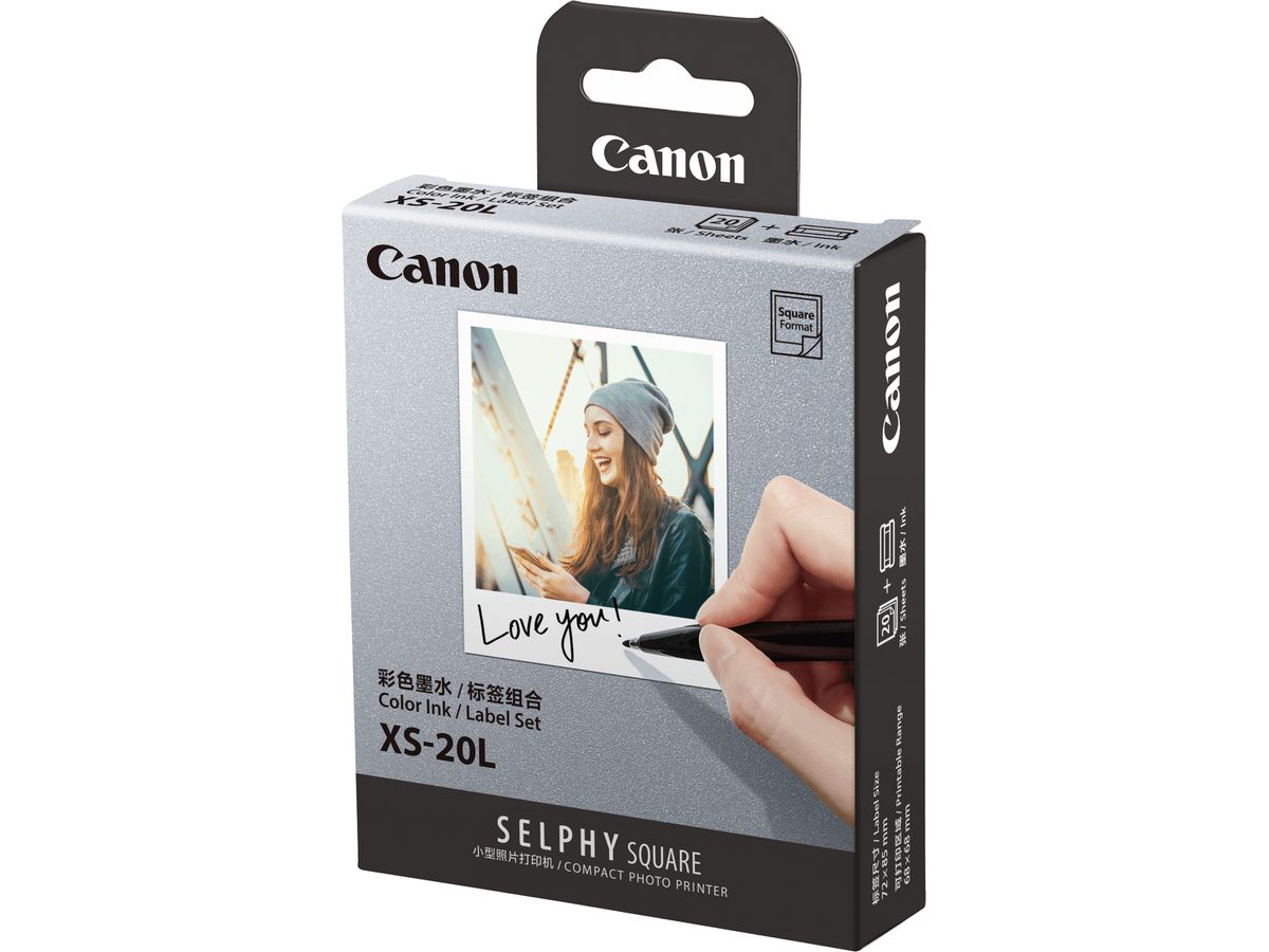 CANON Inch.col./Set etich. 7,2x8,5cm XS-20L Selphy Square QX10 2x10 fogli (4549292158212)