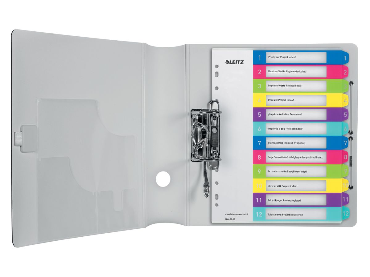 LEITZ Rubrica PP WOW A4+ 12440000 multicolor 1-12 (4002432100323)