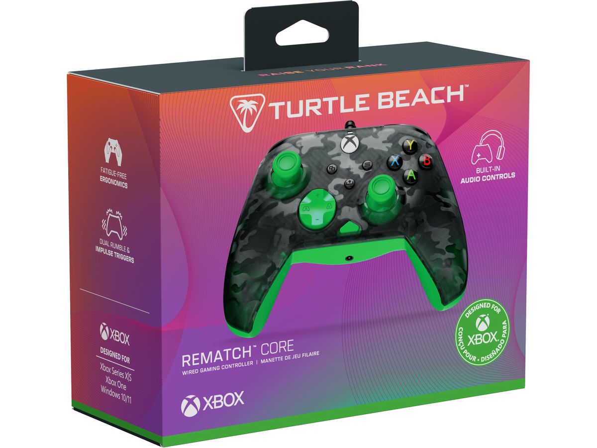 TURTLE BEACH Rematch Core Wired Ctrl. TBC-2001-55 XB, Ghost Camo Black,Green (0840454400045)