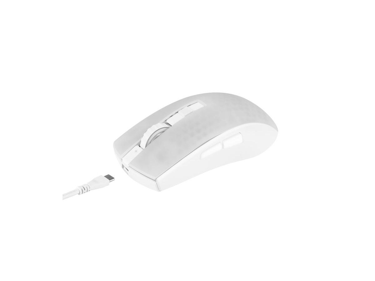 DELTACO Lightweight Mouse Wirel.RGB GAM-145-W Semi-Transparent, WM89,White (7333048058621)