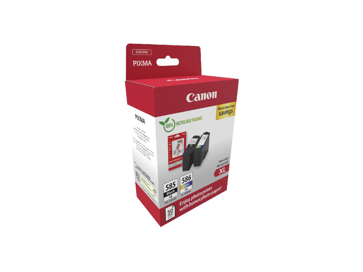 CANON Photo Value Pack XL CMYBK PGCL585/6 PIXMA TS7650i GP-501 50Bl. (8714574683072)
