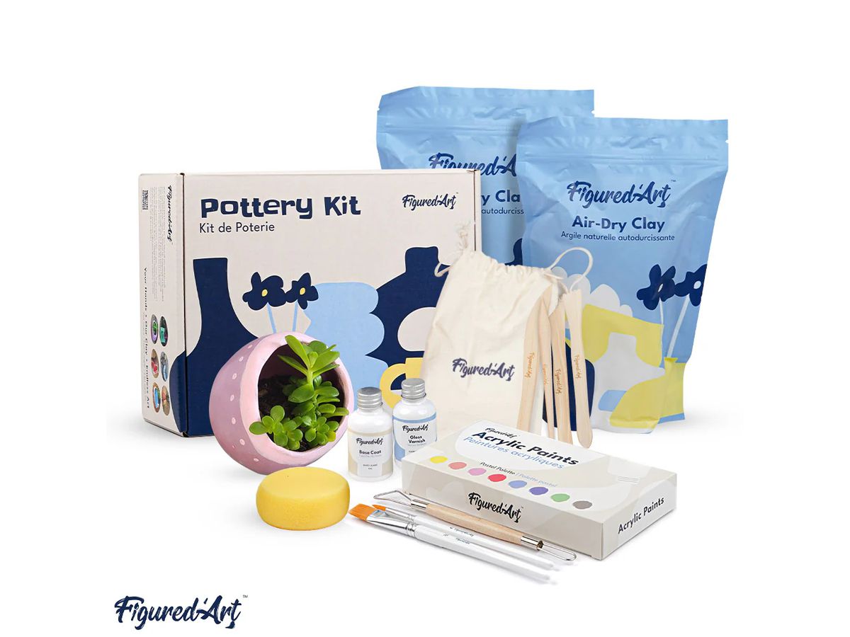 FIGURED'ART Set di ceramica FA-POTTKIT argilla autoindurente (3666624091274)