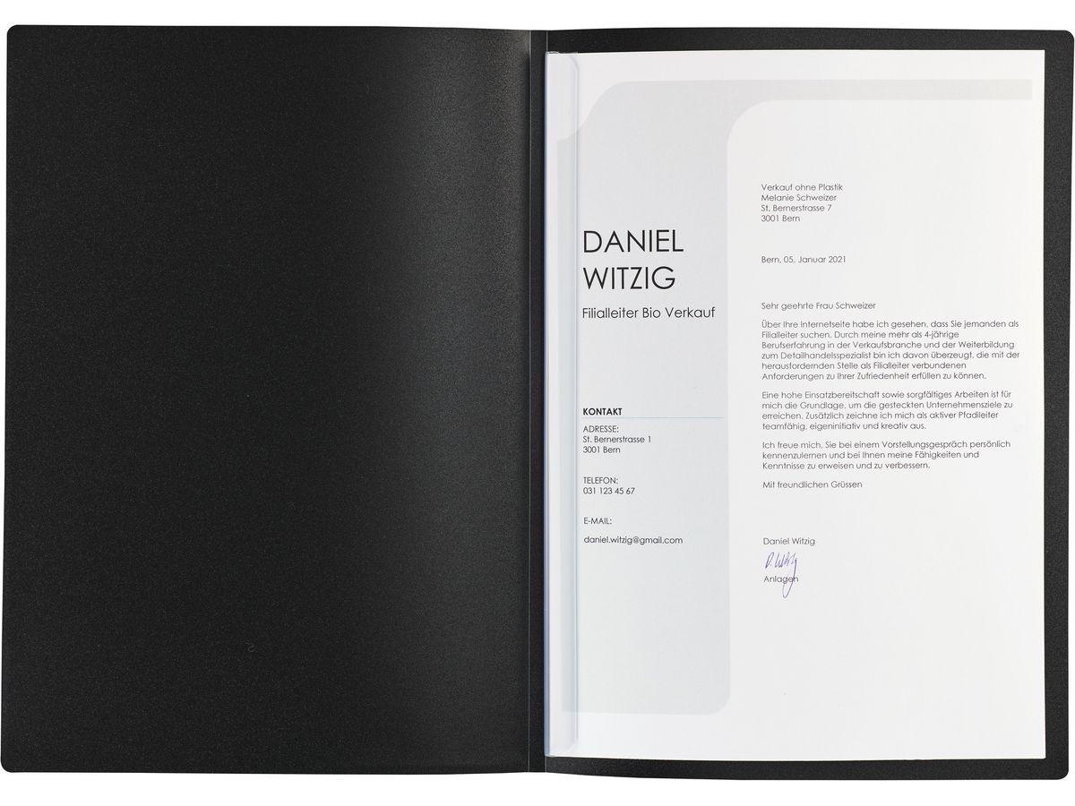 KOLMA Cartella di clip Tender A4 10.019.48 antracite,2pz.,dorso rilegat. (7611967100554)