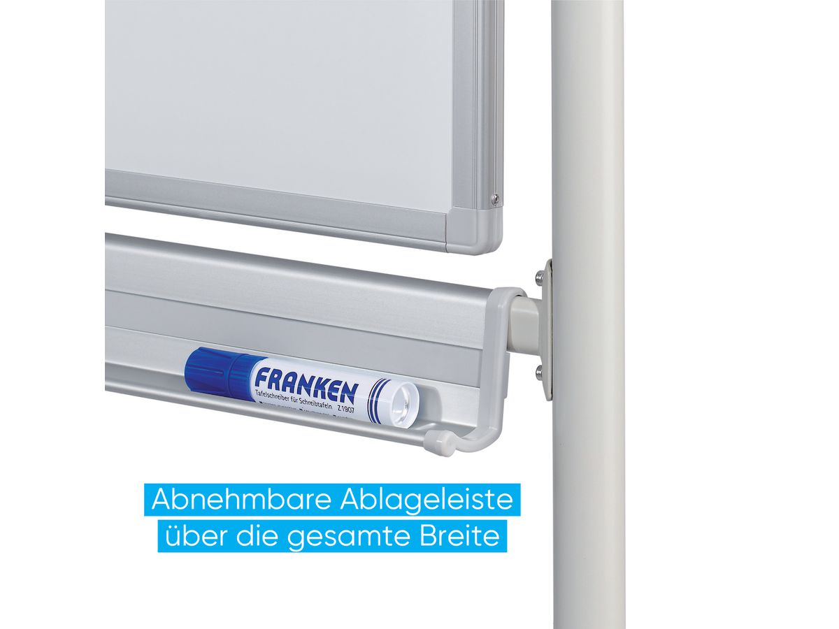 FRANKEN Tableau tournant 200x100cm ST203 gris émaillé (4016946190275)